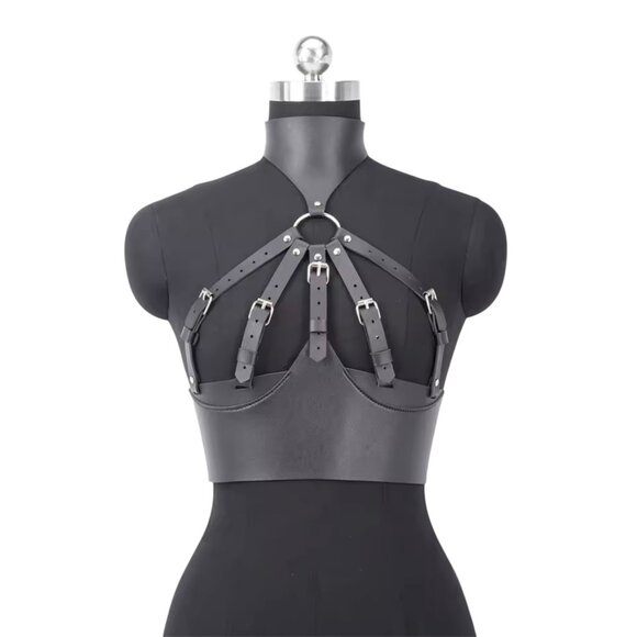 Women Fashion Belt Wide Corset Leather Corselet Harness